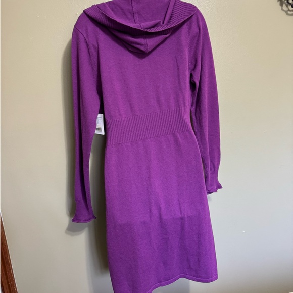 Athleta Hooded Purple Sweater Dress, Size L,‎ NWT - Picture 2 of 5
